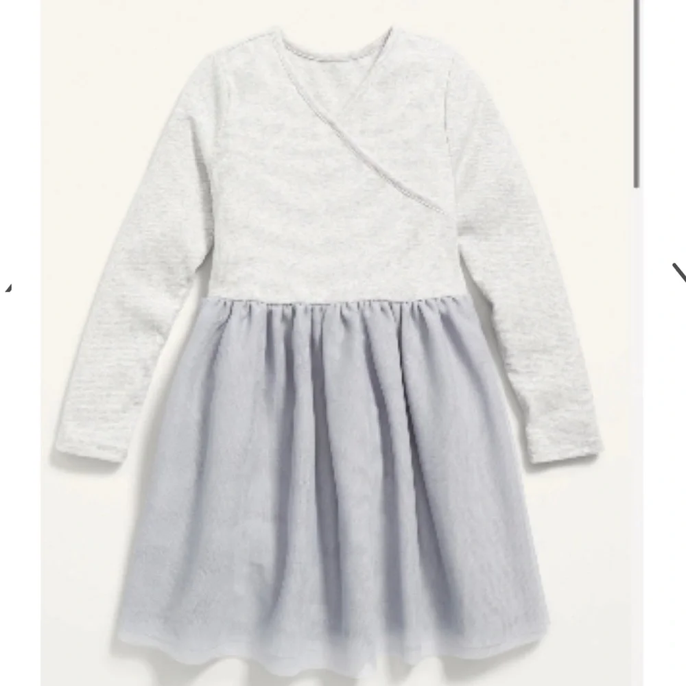NWT Fit & Flare Wrap front tutu dress toddler girls size 3t Grey - Picture 1 of 3
